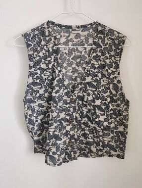 Vintage Women’s Patagonia Koi Fish Print Vest Top, Sz Medium